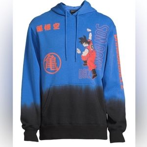 DragonBall Z Hoodie Blue Black  sweatshirt dragon ball graphic  Son Goku